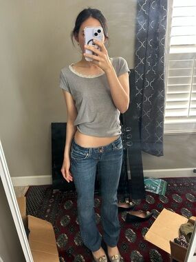 Low rise 7 for all mankind bootcut jeans size 24